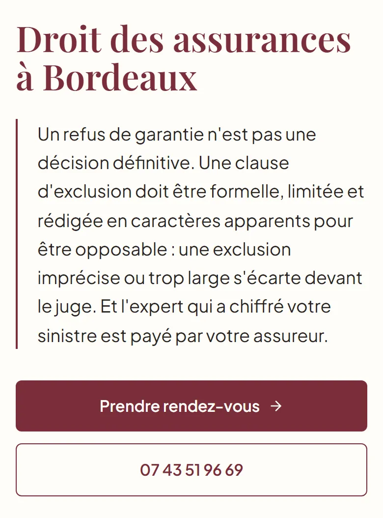 Une troisième page du site de Margot Marin sur téléphone